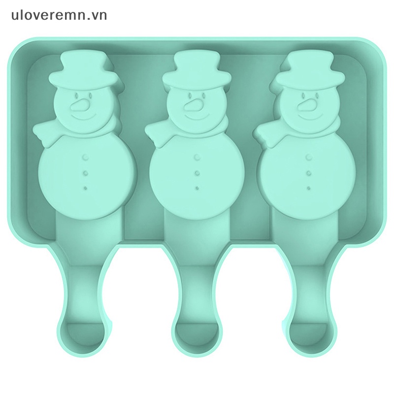 Khuôn Silicon Làm Kem Que Hình Hoạt Hình Có Thể Tái Sử Dụng