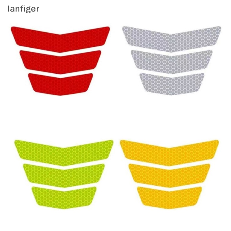 FENDER Set 3 Miếng Dán Phản Quang Cảnh Báo Hình Mũi Tên / Đuôi Xe Mô Tô