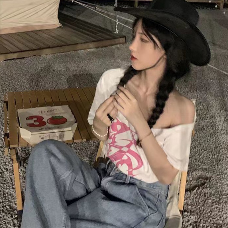 IELGY    Áo Thun Ngắn Tay In Họa Tiết Thời Trang Dành Cho Nữ