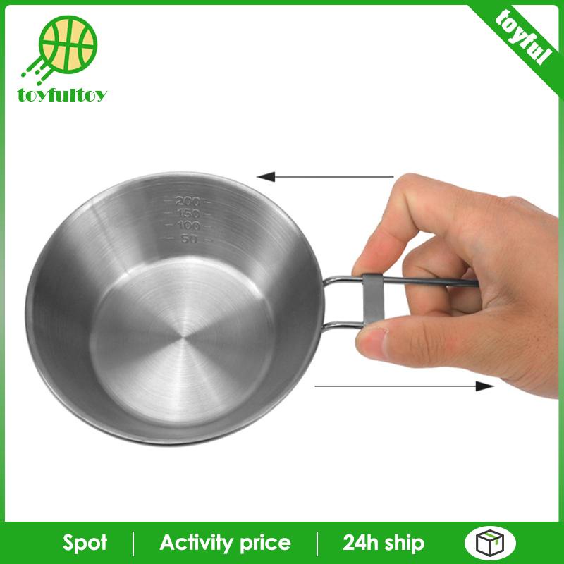 Bát Ăn 300ml Có Tay Cầm Thiết Kế Gấp Gọn Tiện Dụng Mang Theo Du Lịch / Dã Ngoại