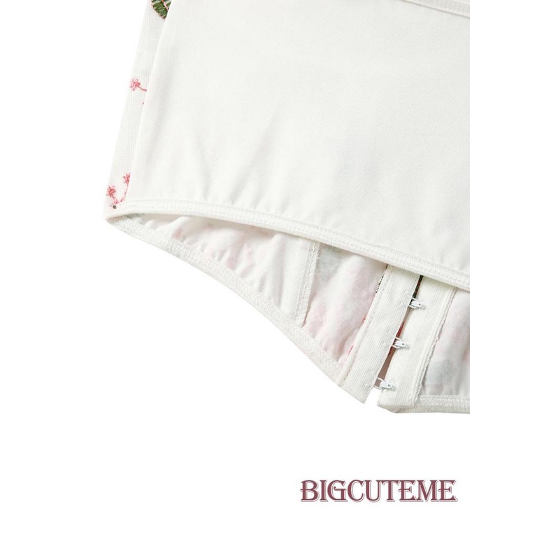 Áo Lửng Ngắn Tay Thêu Hoa Gợi Cảm Dành Cho Nữ