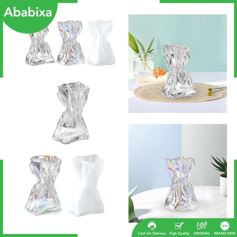 Lọ Hoa Thủy Tinh Trong Suốt Thiết Kế Tối Giản Dùng Trang Trí Tiệc