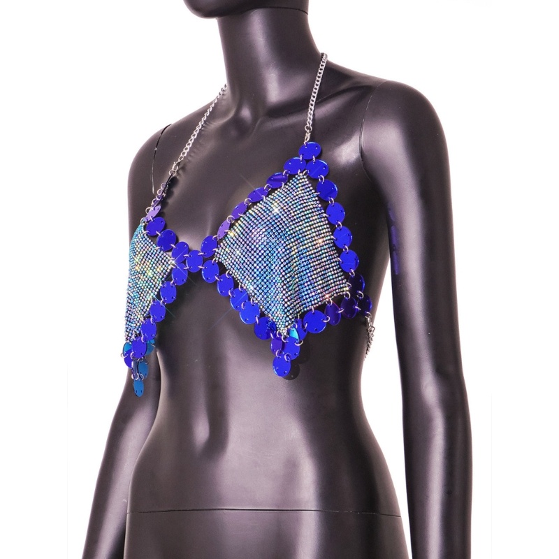 Áo Hai Dây Ôm Dáng Đính Đá Lấp Lánh Thời Trang Mùa Hè Cho Nữ