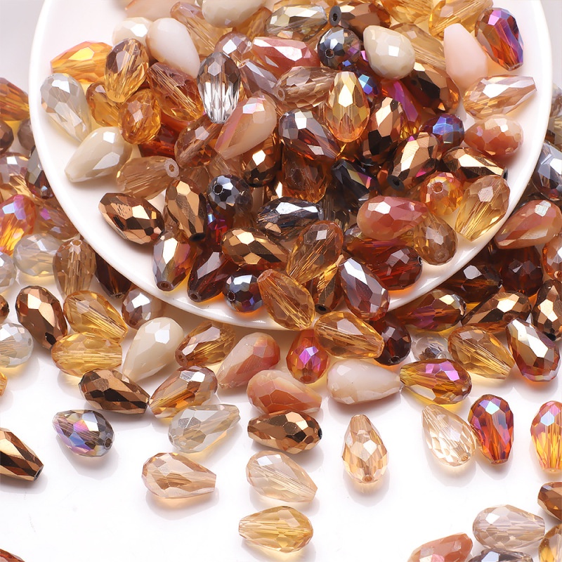 Hạt Thủy Tinh Hình Giọt Nước Nhiều Màu Sắc 8 * 12mm Làm Trang Sức Thủ Công DIY