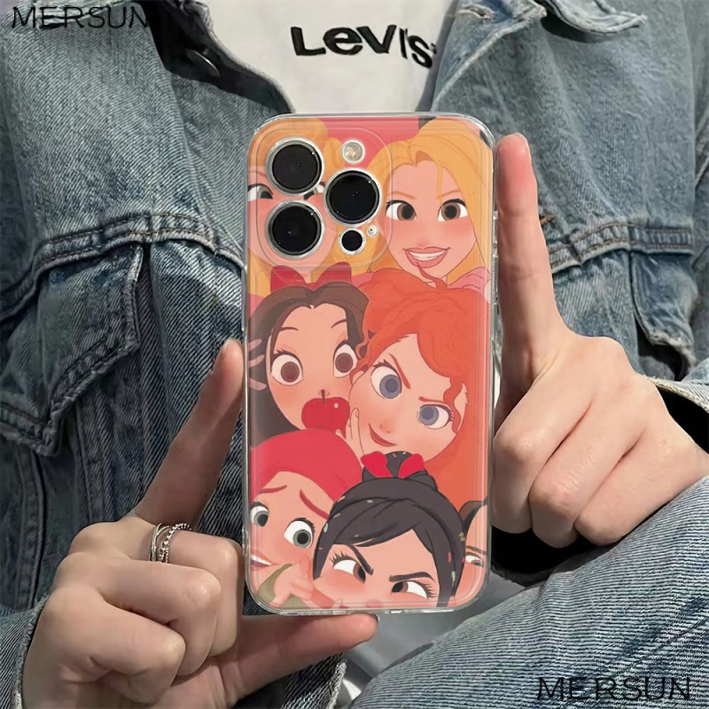 ✅Ốp Điện Thoại Dẻo Họa Tiết Hoạt Hình Công Chúa Dễ Thương Chống Sốc Cho Apple 78 plus 14Pro6Iniphone12 1311max RPKB