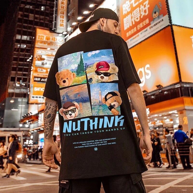 Áo Thun Tay Ngắn Dáng Rộng Phong Cách Hip Hop Thời Trang Âu Mỹ Cho Nam Giới