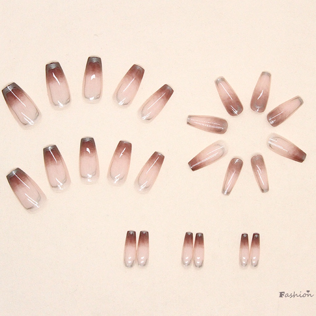 Miếng Dán Trang Trí Móng Tay Màu Gradient Thời Trang Mùa Thu Đông Ấm Áp