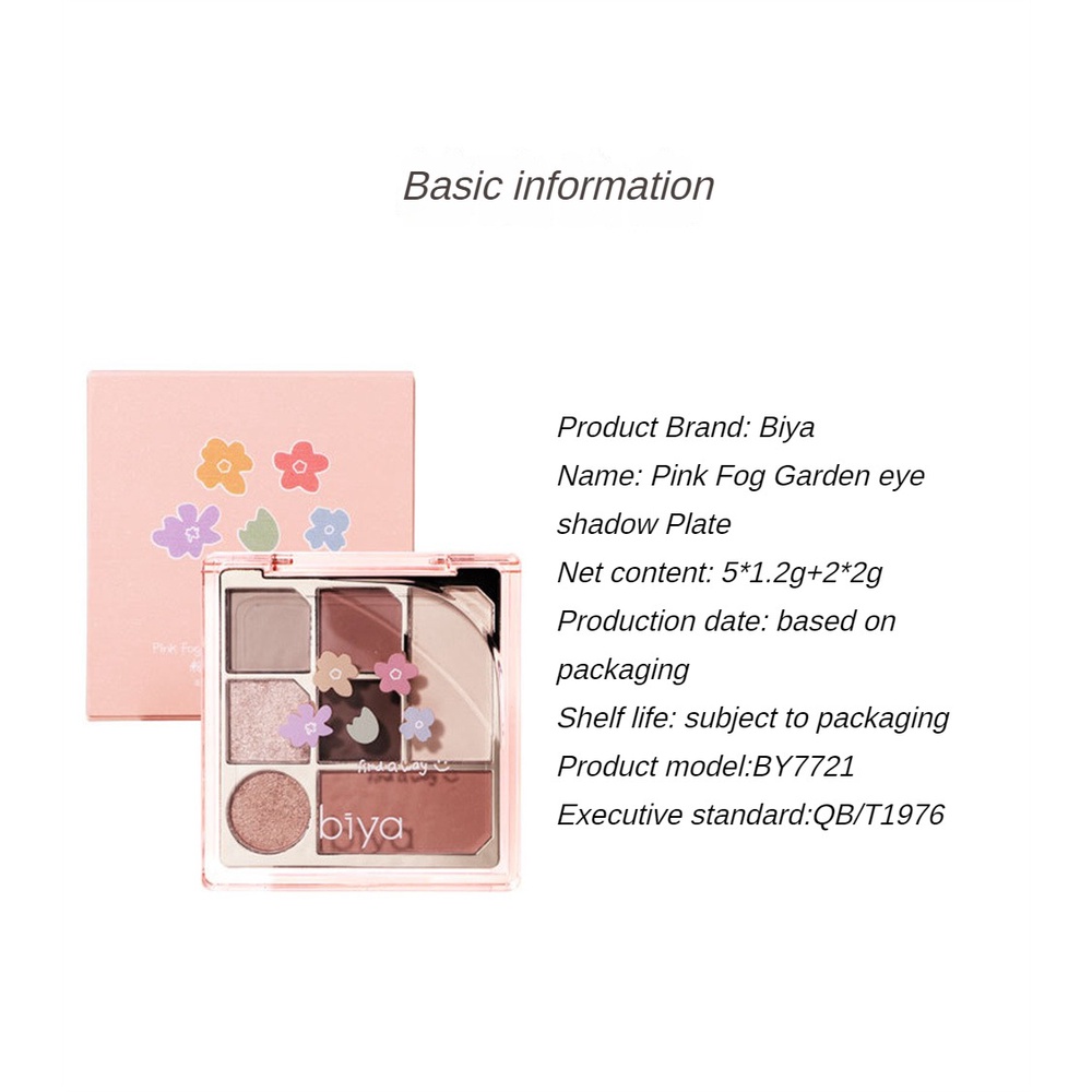 Bảng Phấn Mắt Trang Điểm Làm Sáng Tông Màu Đất Thương Hiệu Biya