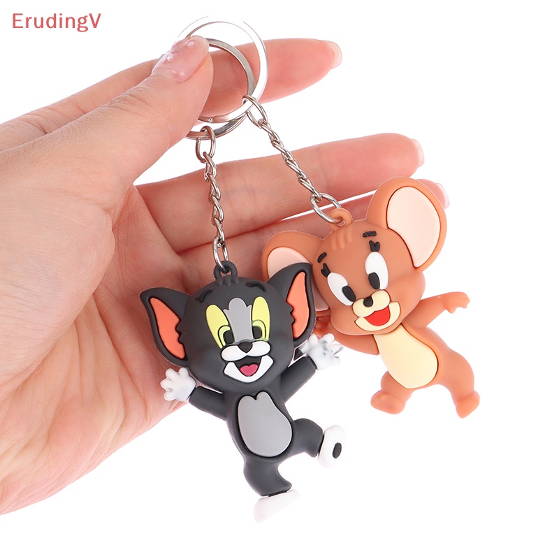 [ErudingV] Móc Chìa Khóa / Túi Xách Bằng Nhựa Resin Hình Mèo / Chuột Hoạt Hình Dễ Thương