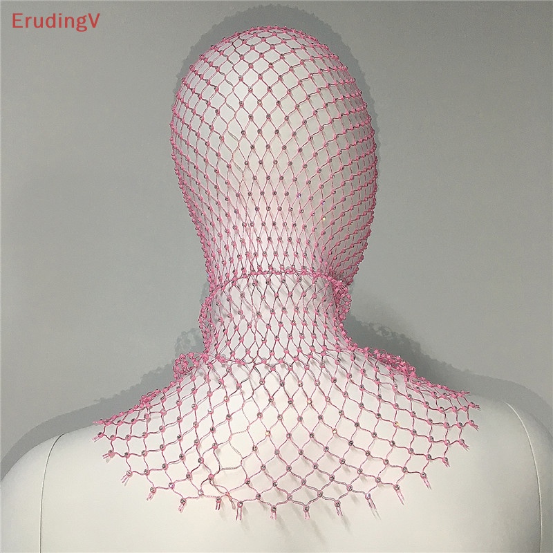 [ErudingV] Khăn Trùm Đầu Co Giãn Đính Kim Cương Giả Lấp Lánh Cho Nữ