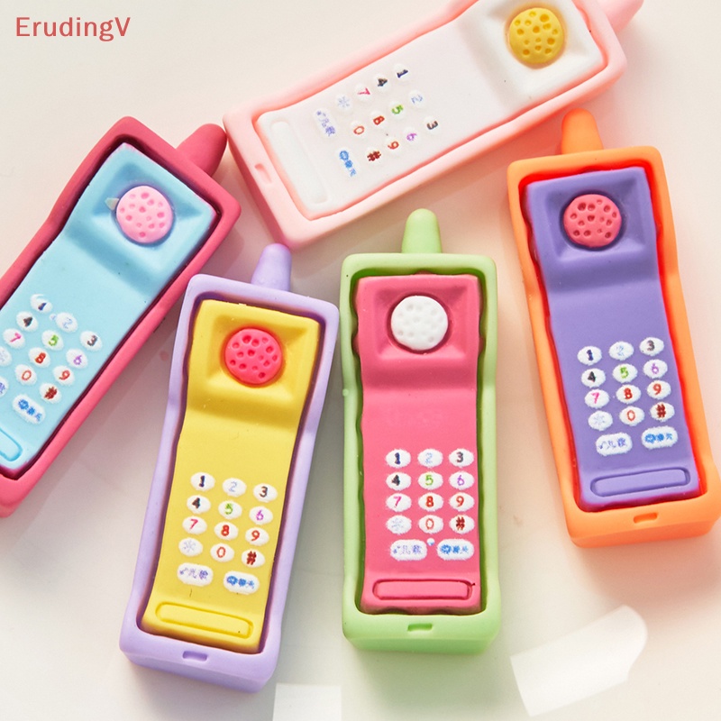 Set 2 Mô Hình Điện Thoại Di Động Cổ Điển Trang Trí Nhà Búp Bê