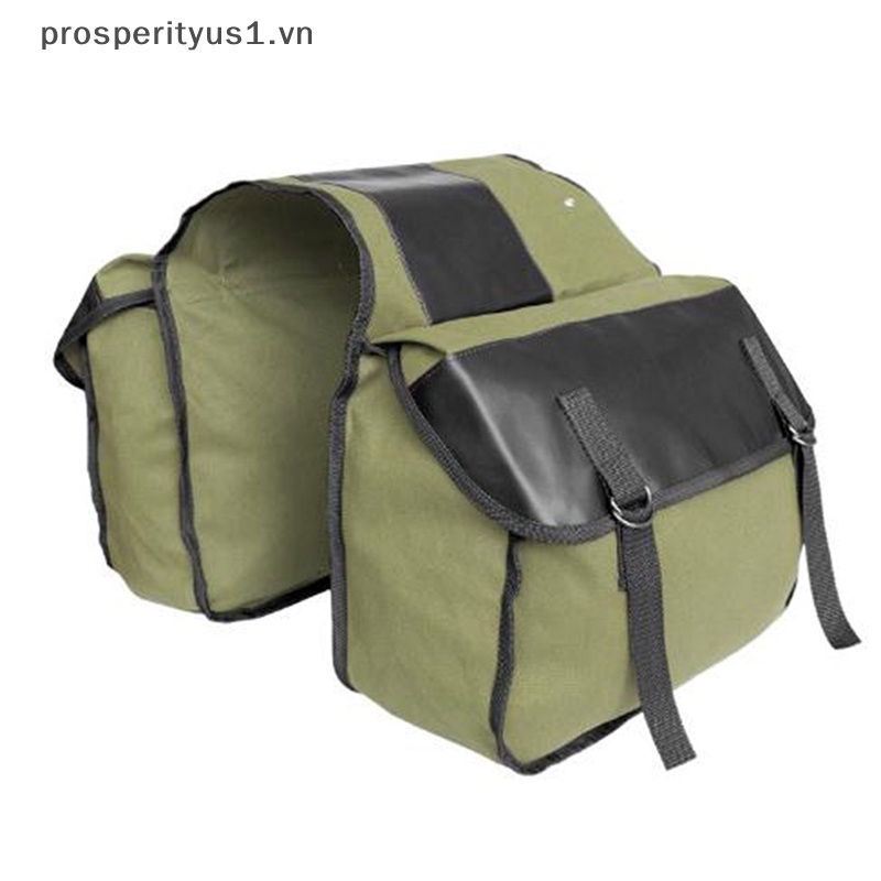 [prosperityus1] Túi Vải Canvas Chống Thấm Nước Gắn Yên Xe Mô Tô / Du Lịch [VN]