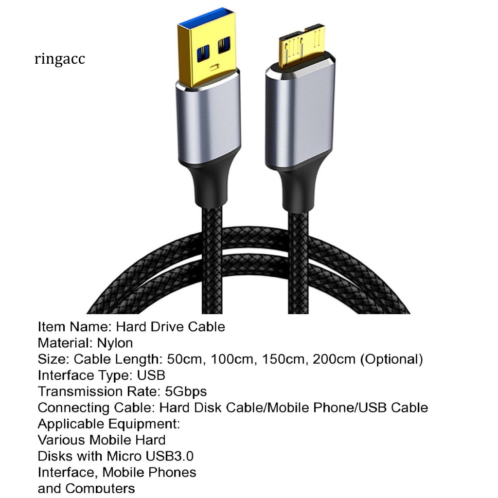 Cáp Sạc Nhanh USB3 5Gbps Chống Nhiễu Bện Dây Thông Dụng