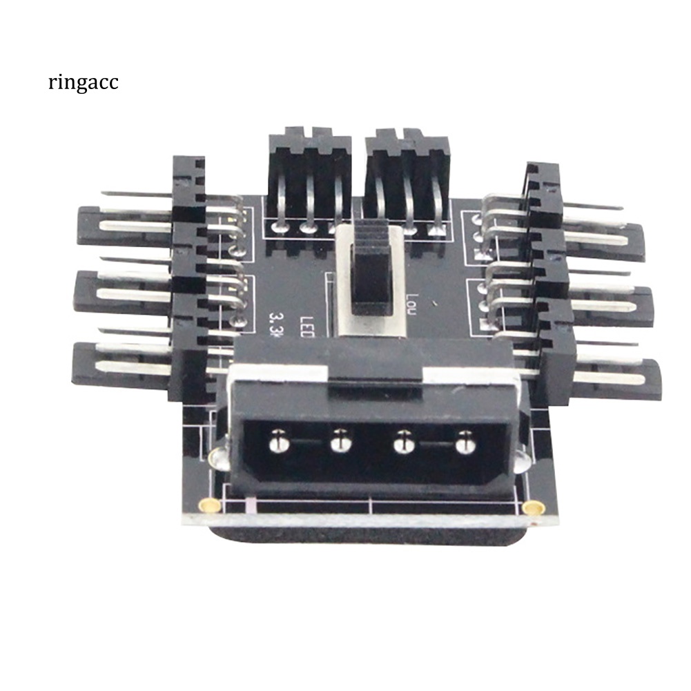 Quạt Tản Nhiệt Đa Chiều IDE 1 Sang 8 3Pin 12V PCB Cho Máy Tính