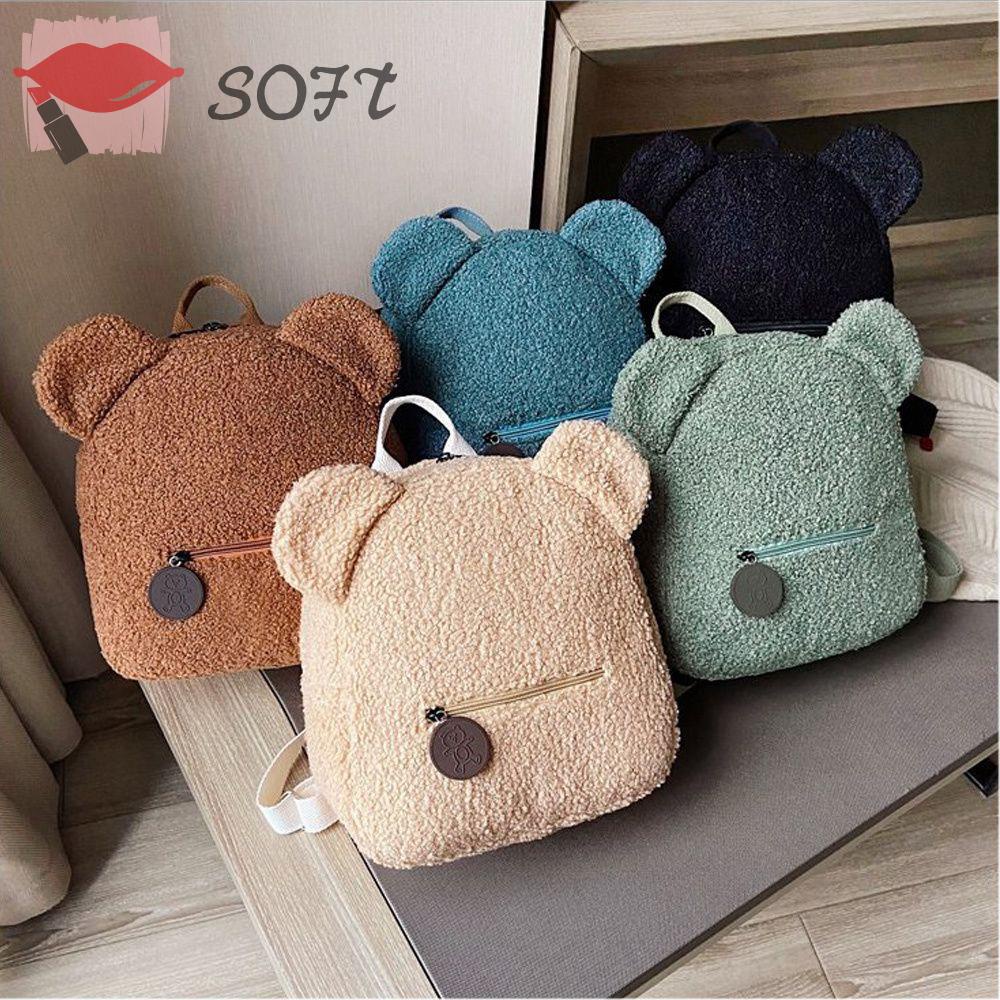 Ba Lô Mini Đa Năng In Họa Tiết Gấu Thời Trang Xinh Xắn Cho Nữ