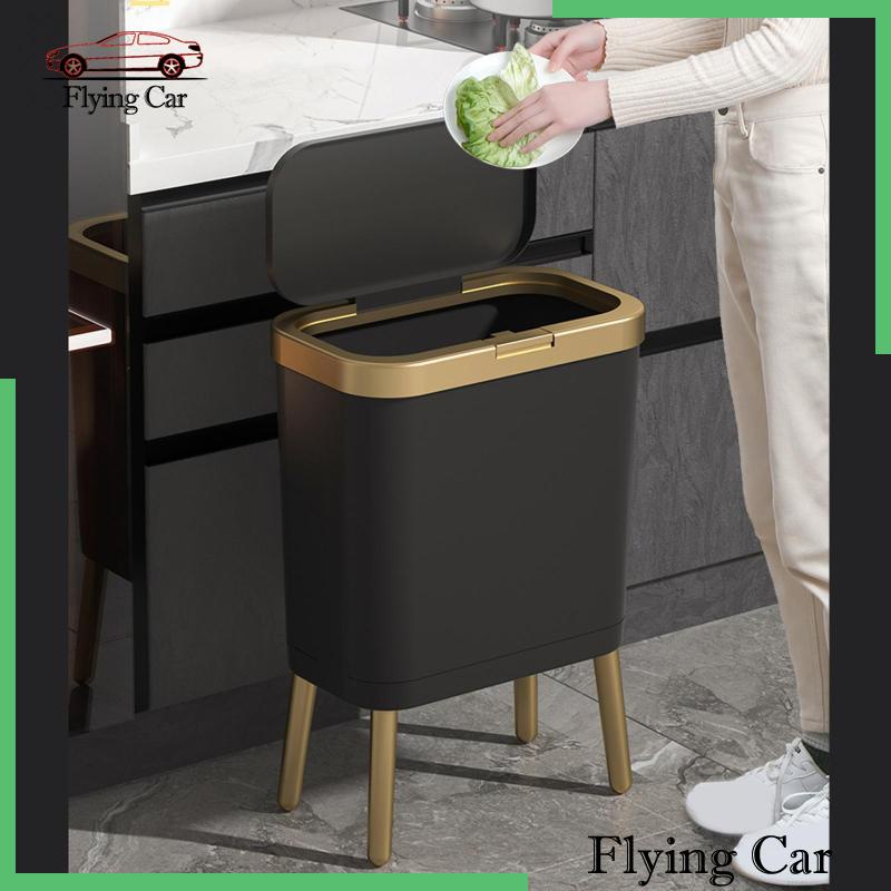 Thùng Rác 15L Có Nút Nhấn Tiện Dụng Cho Văn Phòng / Phòng Tắm / Ngoài Trời