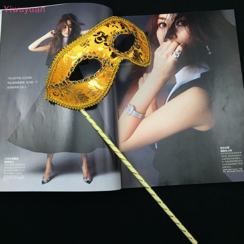 < Yiwuyuan > Mặt Nạ Hóa Trang Tiệc Cưới Cầm Tay Kiểu Mới