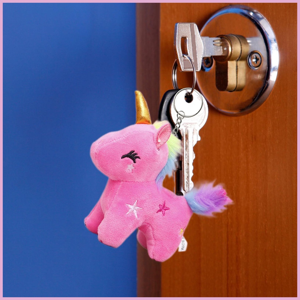 Móc Khóa Kỳ Lân Nhồi Bông Mềm Mại 4.72 Inch Nhiều Màu Dễ Thương