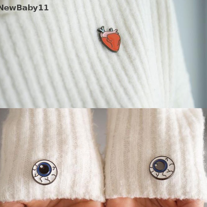 Ghim Cài Áo Hình Bộ Não / Mắt / Răng / Trái Tim Nhiều Màu Sắc