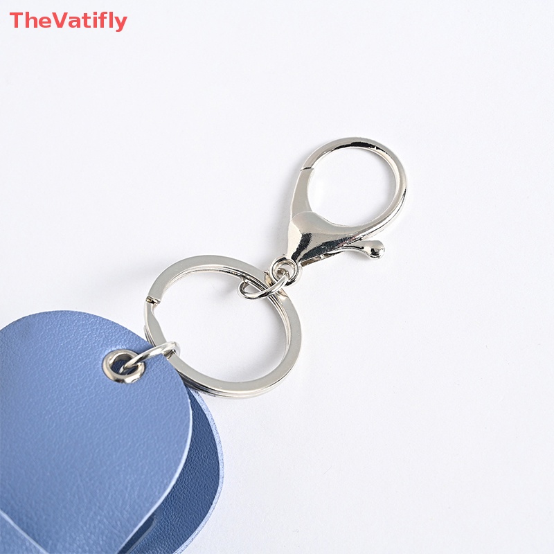 [Thevalifly] Chai Đựng Nước Rửa Tay Khử Trùng Bằng Da Có Móc Khóa Có Thể Nạp Lại