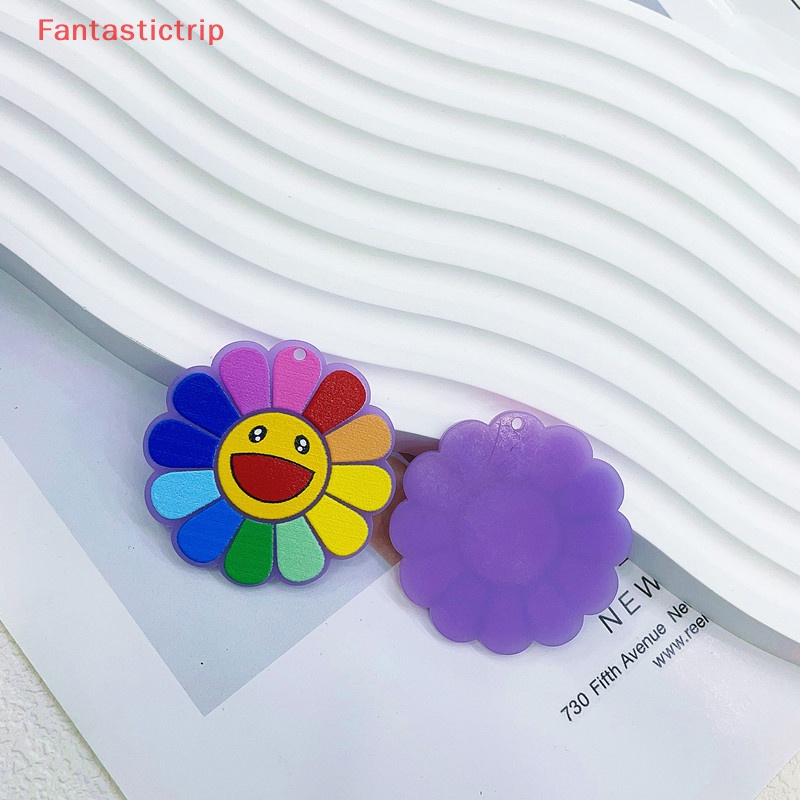 [Fantastictrip] Móc Khóa Acrylic Phát Quang 45mm Hình Hoa Hướng Dương Nhiều Màu Mới