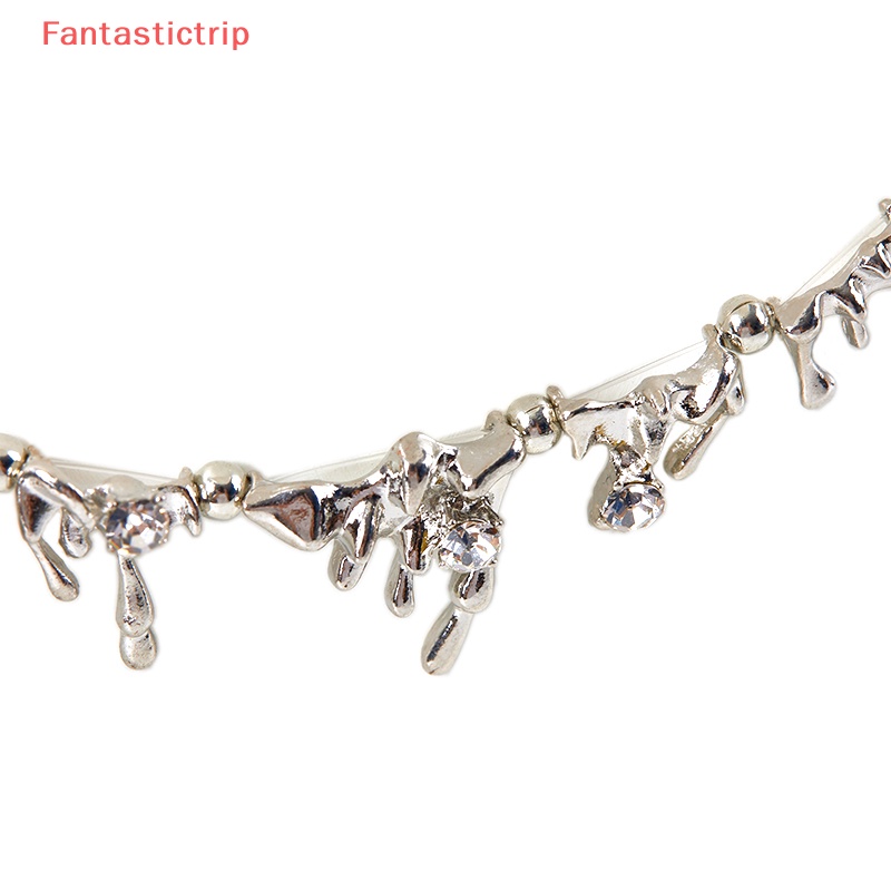 [Fantastictrip] Vòng Cổ Choker Bằng Hợp Kim Mặt Hình Giọt Nước Phong Cách Hip Hop Thời Trang Cho Nữ