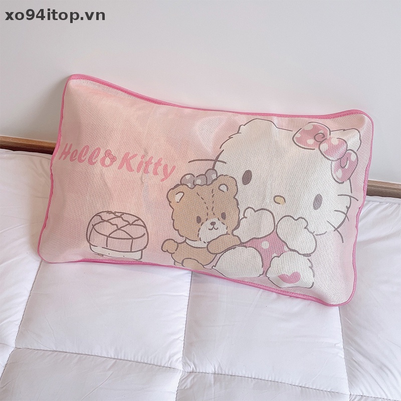 Xoitop Vỏ Gối Bằng Lụa Lạnh Thoáng Khí Thoải Mái Họa Tiết Hoạt Hình Kawaii Dành Cho Học