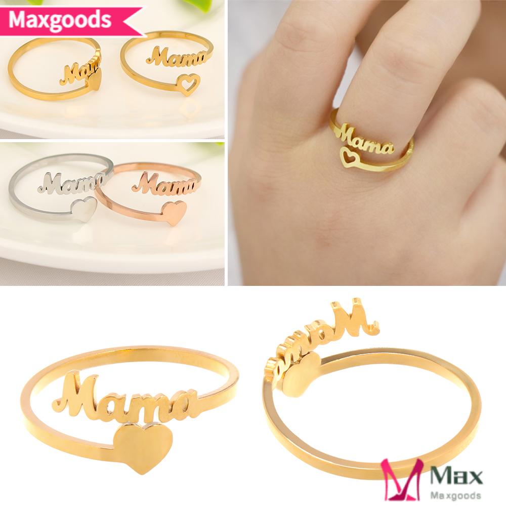 Nhẫn Hình Trái Tim MAMA Có Thể Điều Chỉnh Kích Thước