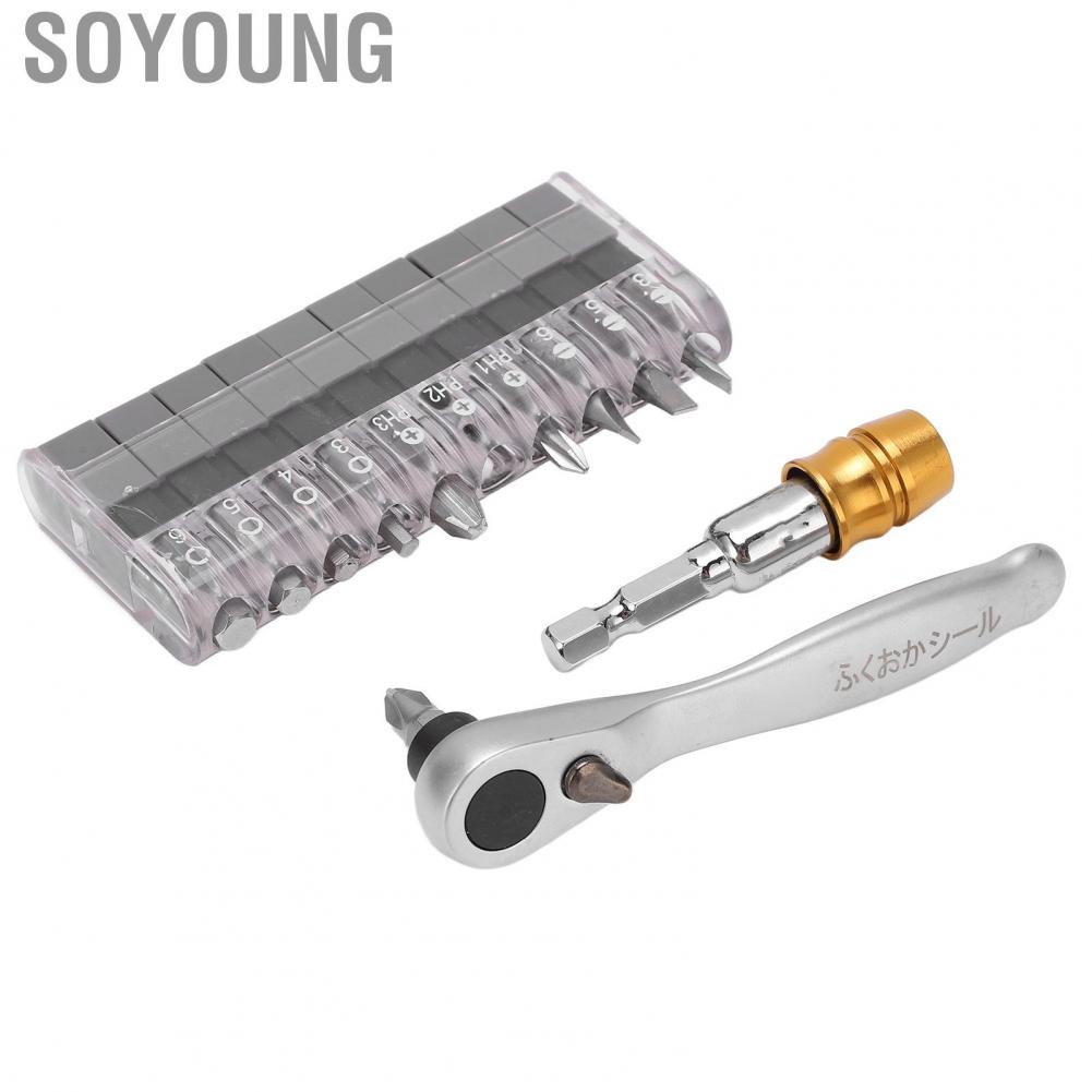 Soyoung 12pcs Ratchet Wrench Bits Set Mini Ratchet Screwdriver Bits Kit for Car  Tool Ratchet Wrench Screwdriver Set New