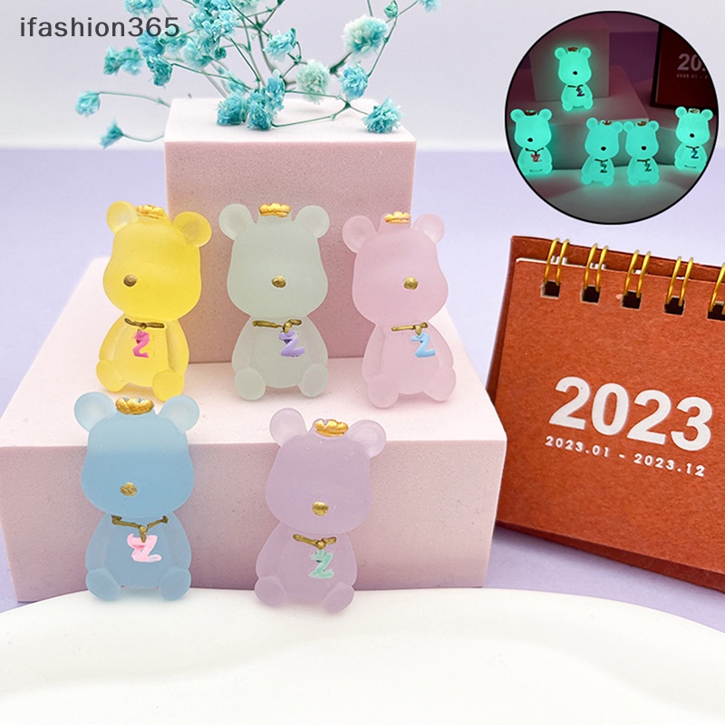 Set 2 Gấu Bông Dạ Quang DIY Trang Trí Nhà Cửa / Xe Hơi / Búp Bê / Sân Vườn Xinh Xắn ifashion365