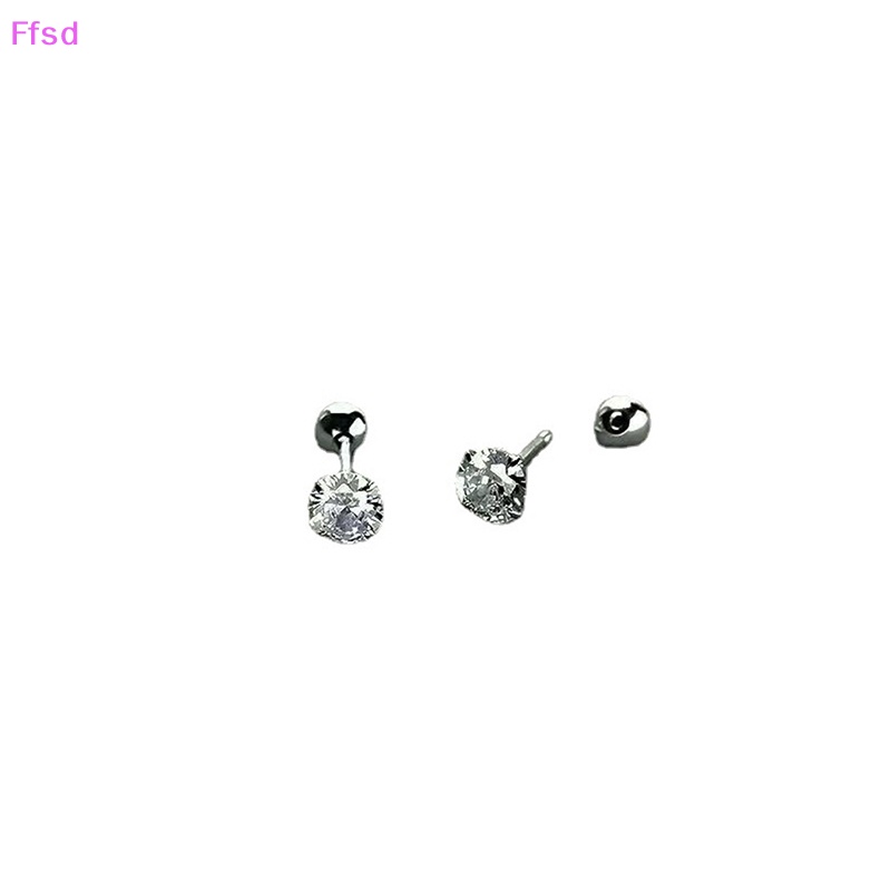 1 Đôi Khuyên Tai Xoắn Ốc Đính Đá Zircon Thời Trang Cho Nữ