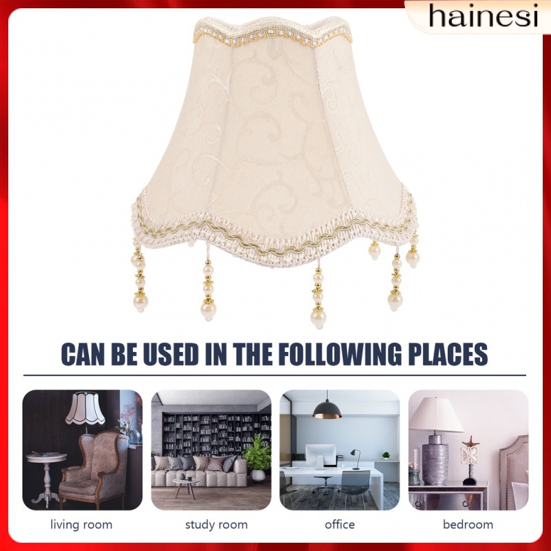 European Beads Lamp Shades Table Lamps Floor Lampshade Wall Cloth Cover Sector Branches Dome