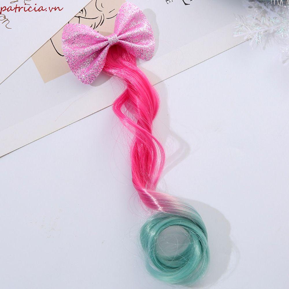Tóc Giả Thắt Nơ Nhiều Màu Sắc Chất Lượng Cao Tự Nhiên Mùa Hè Cho Bé Chụp Ảnh Đuôi Ngựa