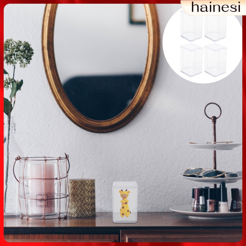 Set 4 Hộp Nhựa Acrylic Trong Suốt Trưng Bày Mô Hình