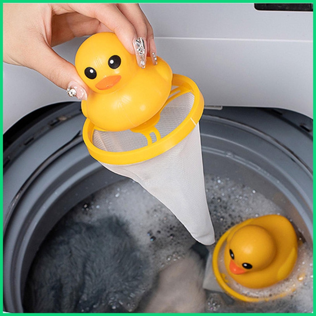 Túi Lưới Lọc Lông Thú Cưng Hình Vịt Vàng Tiện Dụng Khi Giặt Máy