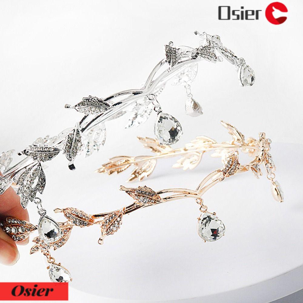 OSIER1 Băng Đô Cài Tóc Hình Vương Miện Có Đính Đá