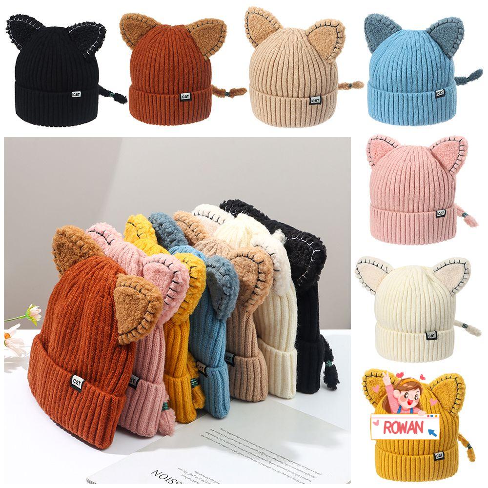 Mũ Beanie Tai Gấu Mềm Co Giãn Giữ Ấm Mùa Đông