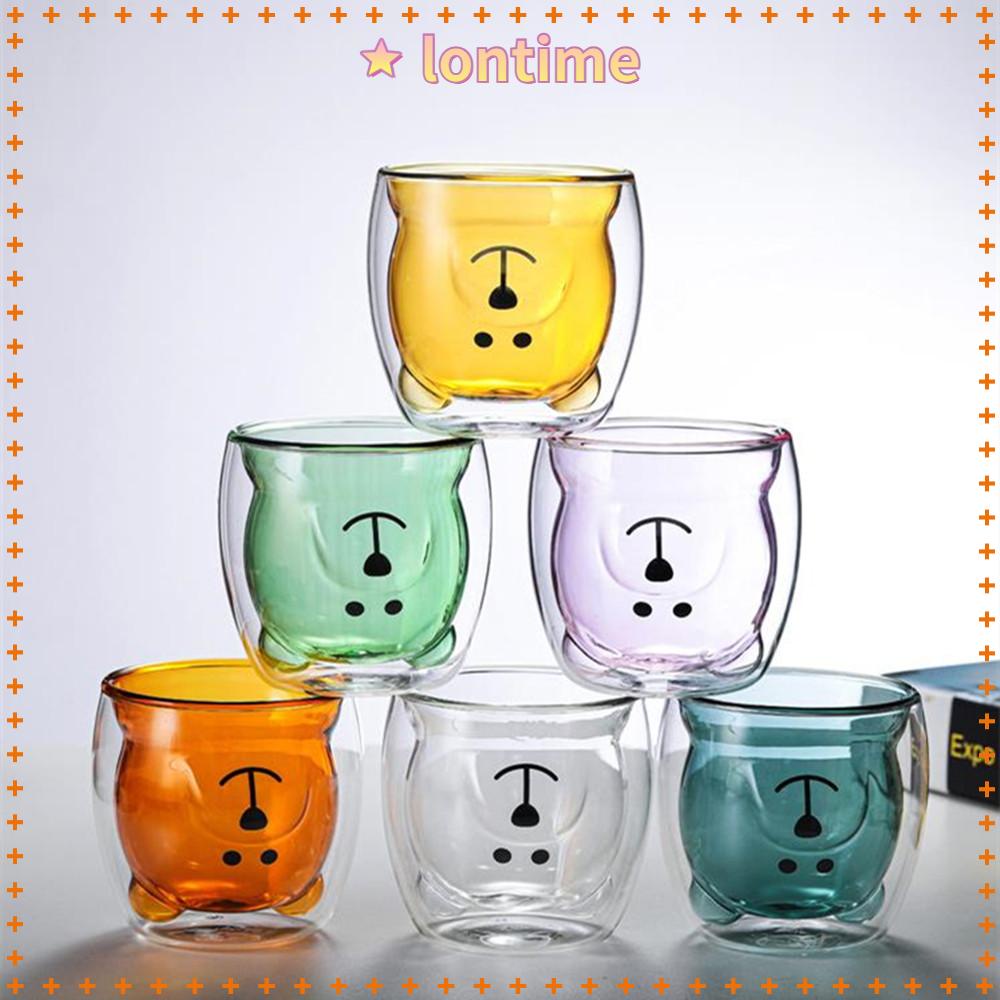 Ly Uống Nước Hai Lớp Hình Gấu Dễ Thương 300ML