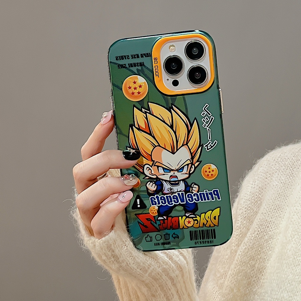 Ốp Điện Thoại Tpu Dẻo Trong Suốt Hai Mặt In Logo Super Saiyan Độc Đáo Chống Rơi Cho iPhone 11 13 12 14 Pro Max