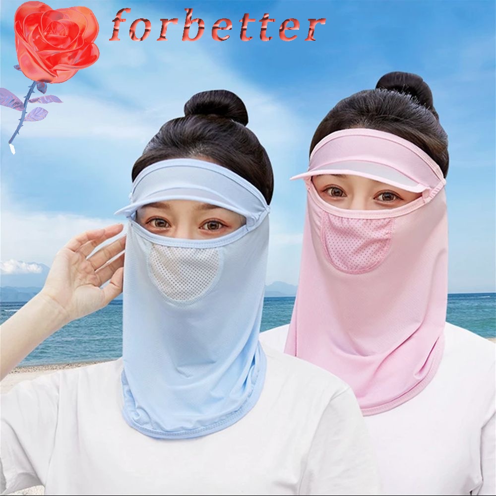 Mũ Chống Nắng Kèm Khẩu Trang Chống Tia Uv Thoáng Khí Tiện Dụng Cho Nữ