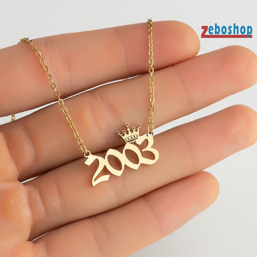 Vòng cổ Mặt Vương Miện Bằng Thép Không Gỉ Thời Trang Cho Nữ