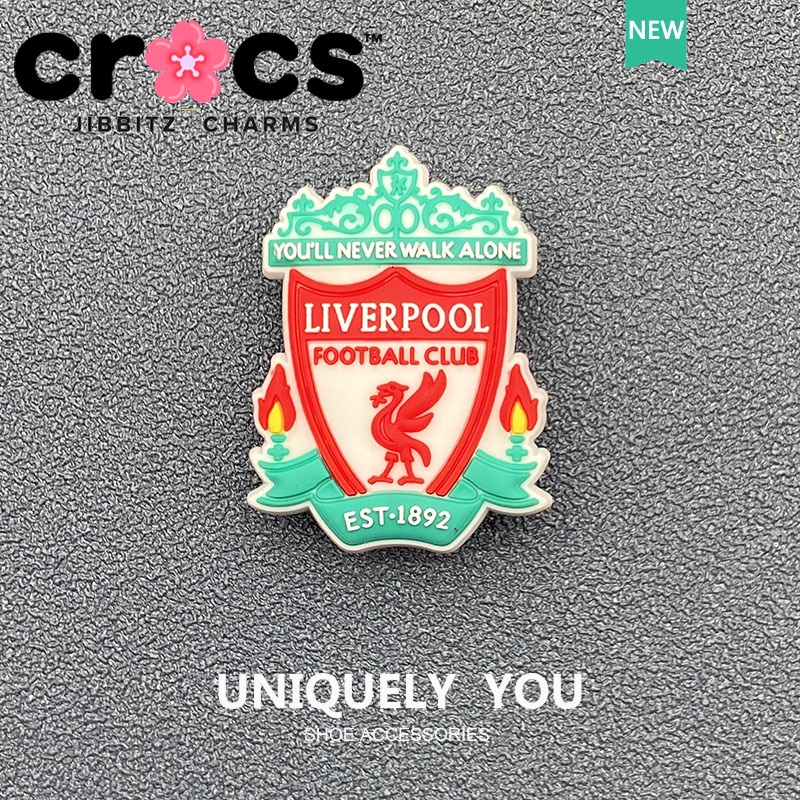 Giày Crocs jibbitz Phối Lỗ Cài Khóa Logo Manchester / Hoa / Logo Đội Tuyển Bóng Đá