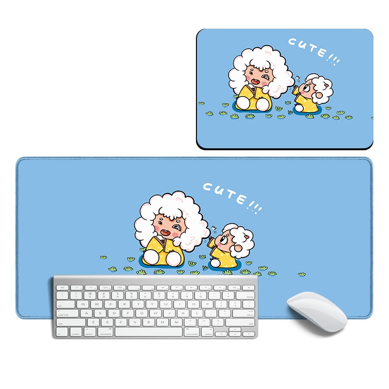 Miếng Lót Chuột Và Bàn Phím Máy Tính Không Trơn Hình Minh Họa Nhỏ Dễ Thương