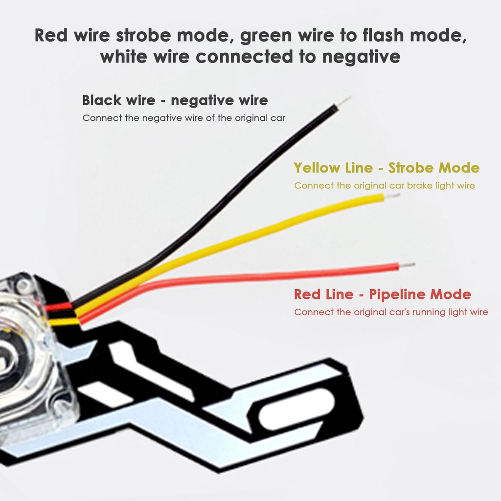 Đèn LED RGB DC 12V Nhiều Màu Sắc Gắn Biển Số Xe Mô Tô DRL Strobe