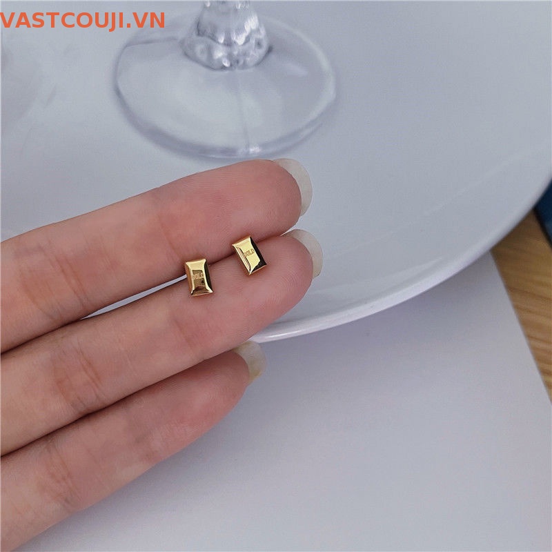 1 Đôi Khuyên Tai Dạng Xoắn Ốc Màu Vàng Kim Trang Sức Làm Quà Tặng Cho Nữ Vasụn Tai