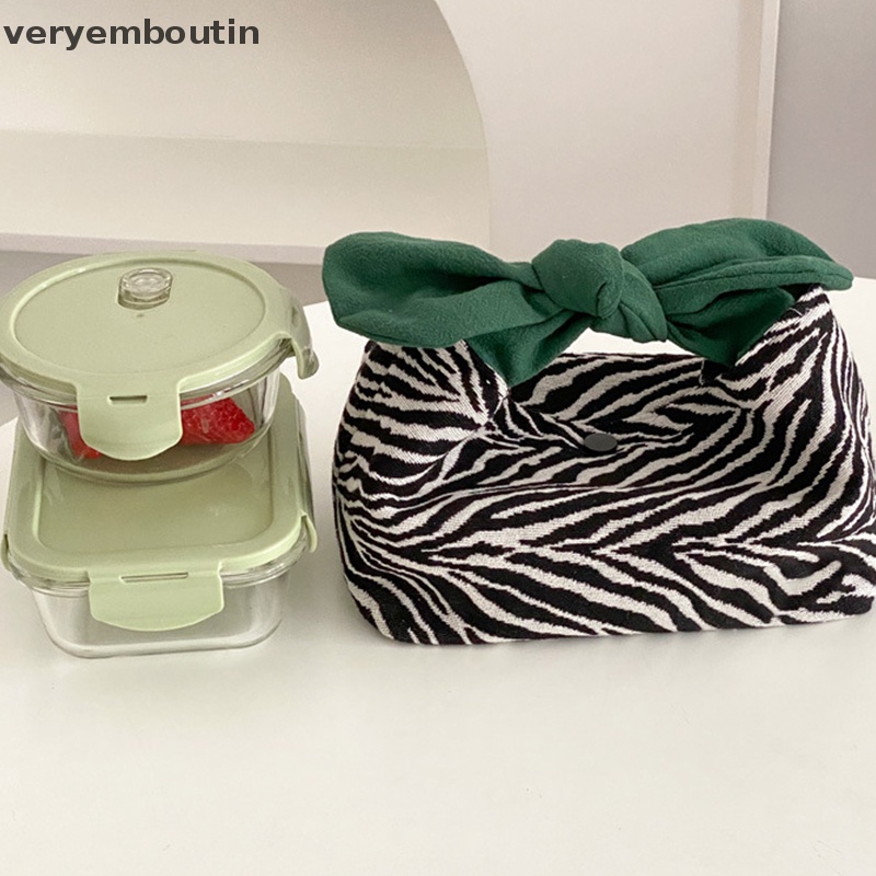 Túi Đựng Cơm Trưa in Họa Tiết Ngựa Vằn / Tai Thỏ Dễ Thương Phong Cách Nhật Bản Thời Trang Cho Nữ