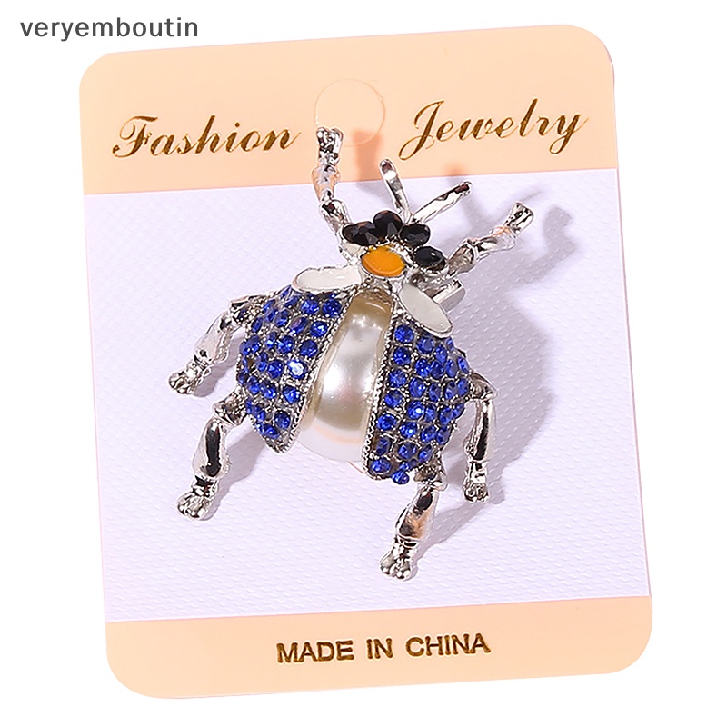 Ghim Cài Áo Hình Bọ Cánh Cứng Đính Đá Phong Cách Vintage Thời Trang Cho Nữ