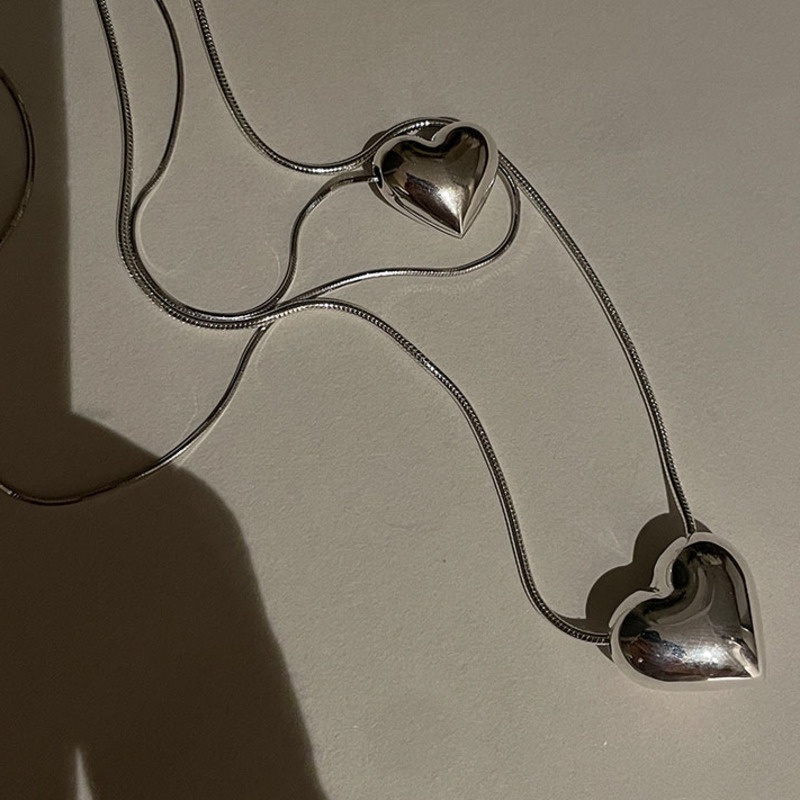 Vòng cổ Mặt Trái Tim Nhỏ Đơn Giản Phong Cách Hip Hop Hàn Quốc Sang Trọng