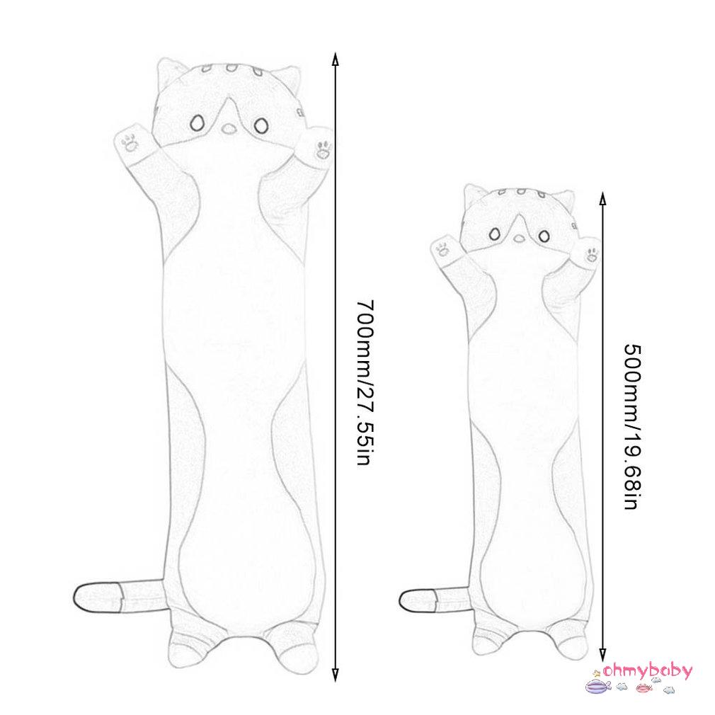 [OMB] Dễ Thương Sang Trọng Búp Bê Mèo Nhồi Bông Mềm Con Gối Trẻ Em Đầu Ngủ Dài Đồ Chơi Quà Tặng Cho Bạn Gái [Z/3]