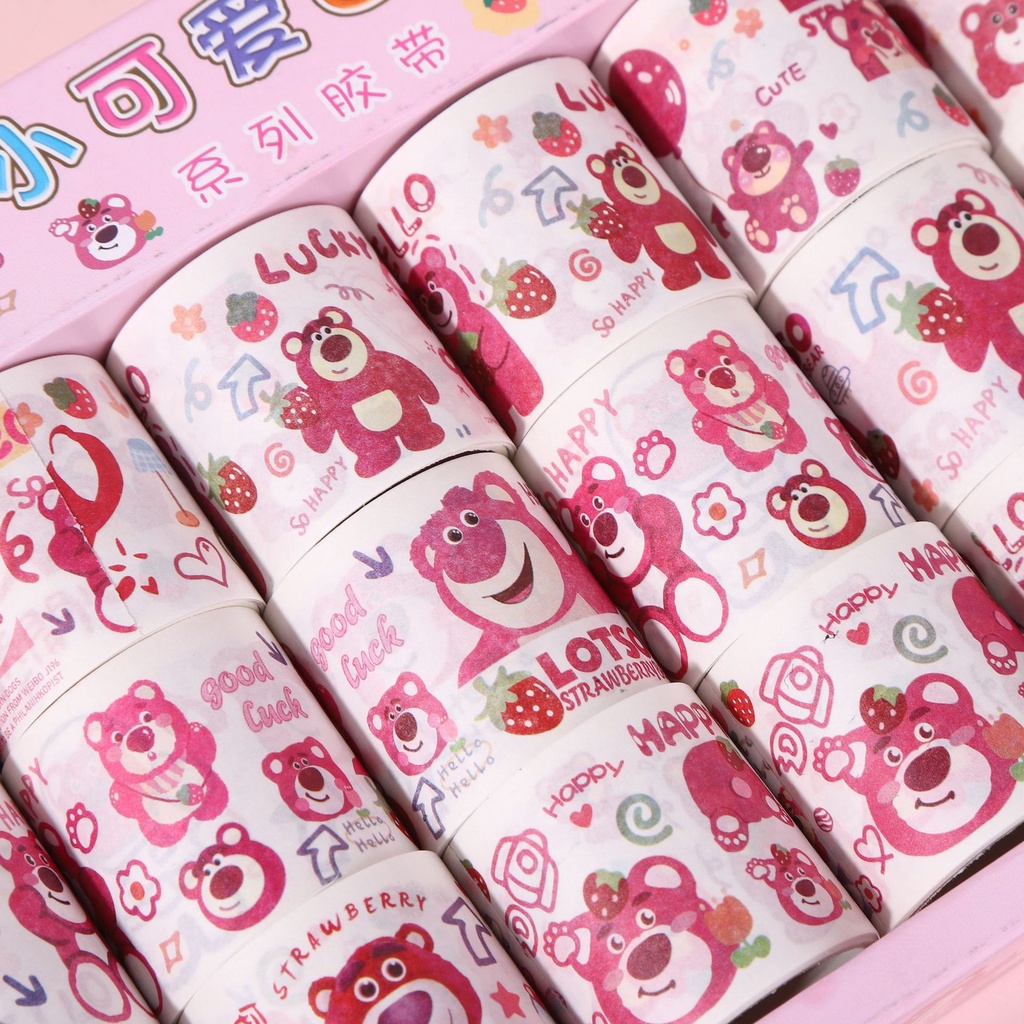 Băng Keo Trang Trí Sổ Gấu Dâu Lotso Cuộn Lẻ
